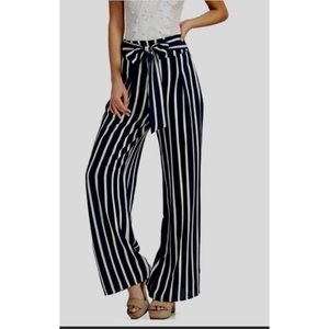 Haute Monde Stripe Wide Leg Pants